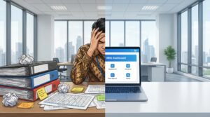 Perusahaan beralih dari administrasi HR manual ke sistem HRIS digital